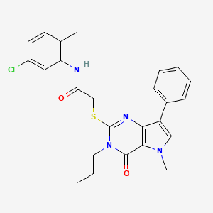 N-(5-chloro-2-methylphenyl)-2-((5-methyl-4-oxo-7-phenyl-3-propyl-4,5-dihydro-3H-pyrrolo[3,2-d]pyrimidin-2-yl)thio)acetamide
