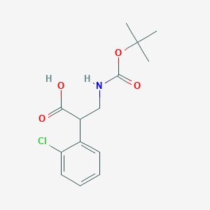 B2499571 3-((tert-Butoxycarbonyl)amino)-2-(2-chlorophenyl)propanoic acid CAS No. 2138151-85-4