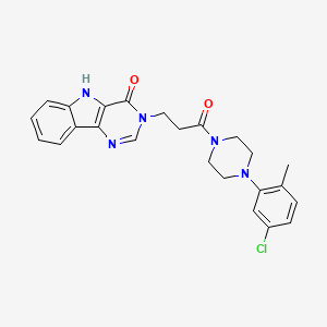 3-(3-(4-(5-chloro-2-methylphenyl)piperazin-1-yl)-3-oxopropyl)-3H-pyrimido[5,4-b]indol-4(5H)-one
