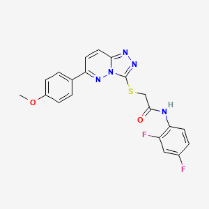 molecular formula C20H15F2N5O2S B2499573 N-(2,4-difluorophenyl)-2-((6-(4-methoxyphenyl)-[1,2,4]triazolo[4,3-b]pyridazin-3-yl)thio)acetamide CAS No. 894053-91-9
