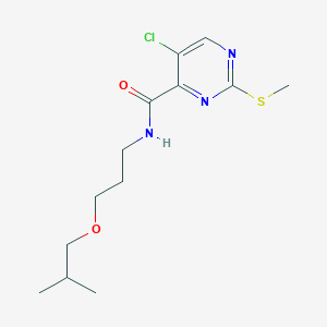 5-chloro-N-[3-(2-methylpropoxy)propyl]-2-(methylsulfanyl)pyrimidine-4-carboxamide