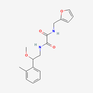 molecular formula C17H20N2O4 B2499589 N1-(furan-2-ylmethyl)-N2-(2-methoxy-2-(o-tolyl)ethyl)oxalamide CAS No. 1705986-55-5