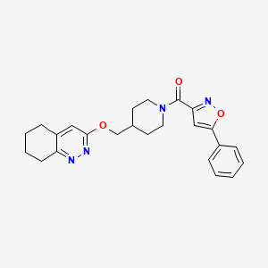 (5-Phenylisoxazol-3-yl)(4-(((5,6,7,8-tetrahydrocinnolin-3-yl)oxy)methyl)piperidin-1-yl)methanone
