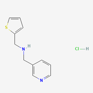 molecular formula C11H13ClN2S B2499594 Pyridin-3-ylmethyl-thiophen-2-ylmethyl-amine hydrochloride CAS No. 1052514-11-0