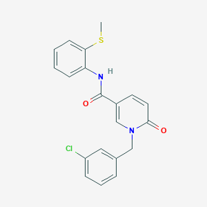 1-[(3-chlorophenyl)methyl]-N-(2-methylsulfanylphenyl)-6-oxopyridine-3-carboxamide