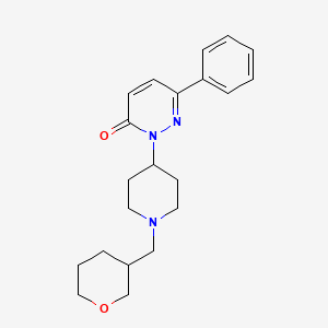 2-[1-(Oxan-3-ylmethyl)piperidin-4-yl]-6-phenylpyridazin-3-one