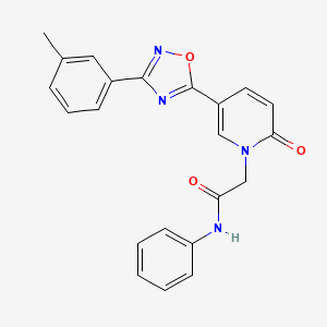 2-{5-[3-(3-methylphenyl)-1,2,4-oxadiazol-5-yl]-2-oxopyridin-1(2H)-yl}-N-phenylacetamide