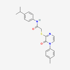 N-(4-isopropylphenyl)-2-((3-oxo-4-(p-tolyl)-3,4-dihydropyrazin-2-yl)thio)acetamide