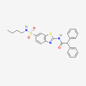 N-[6-(butylsulfamoyl)-1,3-benzothiazol-2-yl]-2,2-diphenylacetamide