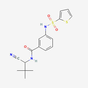 molecular formula C17H19N3O3S2 B2499649 N-(1-cyano-2,2-dimethylpropyl)-3-(thiophene-2-sulfonamido)benzamide CAS No. 1384549-59-0