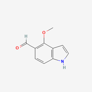 molecular formula C10H9NO2 B2499662 4-Methoxy-1H-indole-5-carbaldehyde CAS No. 1367982-08-8