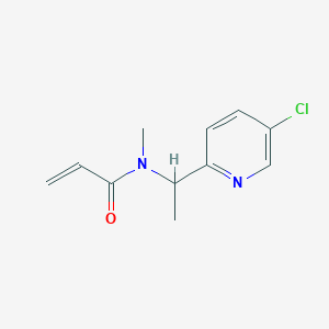 molecular formula C11H13ClN2O B2499664 N-[1-(5-Chloropyridin-2-yl)ethyl]-N-methylprop-2-enamide CAS No. 2361657-13-6