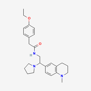 2-(4-ethoxyphenyl)-N-(2-(1-methyl-1,2,3,4-tetrahydroquinolin-6-yl)-2-(pyrrolidin-1-yl)ethyl)acetamide