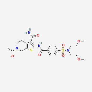 6-acetyl-2-(4-(N,N-bis(2-methoxyethyl)sulfamoyl)benzamido)-4,5,6,7-tetrahydrothieno[2,3-c]pyridine-3-carboxamide