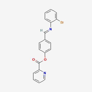 (E)-4-(((2-bromophenyl)imino)methyl)phenyl picolinate
