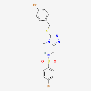 4-bromo-N-({5-[(4-bromobenzyl)sulfanyl]-4-methyl-4H-1,2,4-triazol-3-yl}methyl)benzenesulfonamide