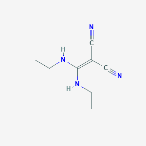 molecular formula C8H12N4 B2499700 2-(Bis(ethylamino)methylene)malononitrile CAS No. 145967-39-1