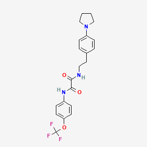 molecular formula C21H22F3N3O3 B2499713 N1-(4-(pyrrolidin-1-yl)phenethyl)-N2-(4-(trifluoromethoxy)phenyl)oxalamide CAS No. 954012-29-4