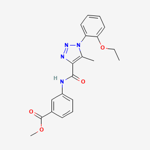molecular formula C20H20N4O4 B2499726 methyl 3-[1-(2-ethoxyphenyl)-5-methyl-1H-1,2,3-triazole-4-amido]benzoate CAS No. 924833-94-3