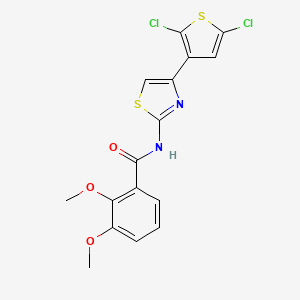 molecular formula C16H12Cl2N2O3S2 B2499881 N-[4-(2,5-dichlorothiophen-3-yl)-1,3-thiazol-2-yl]-2,3-dimethoxybenzamide CAS No. 922604-23-7