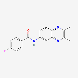molecular formula C17H14IN3O B2499934 N-(2,3-dimethylquinoxalin-6-yl)-4-iodobenzamide CAS No. 672949-85-8