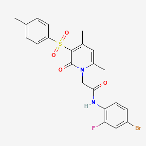 molecular formula C22H20BrFN2O4S B2499953 N-(4-bromo-2-fluorophenyl)-2-[4,6-dimethyl-3-(4-methylbenzenesulfonyl)-2-oxo-1,2-dihydropyridin-1-yl]acetamide CAS No. 1251569-12-6