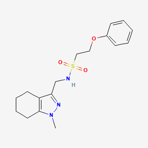 molecular formula C17H23N3O3S B2499959 N-((1-methyl-4,5,6,7-tetrahydro-1H-indazol-3-yl)methyl)-2-phenoxyethanesulfonamide CAS No. 1448061-12-8