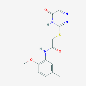 molecular formula C13H14N4O3S B2499972 N-(2-methoxy-5-methylphenyl)-2-[(5-oxo-4,5-dihydro-1,2,4-triazin-3-yl)sulfanyl]acetamide CAS No. 880437-47-8