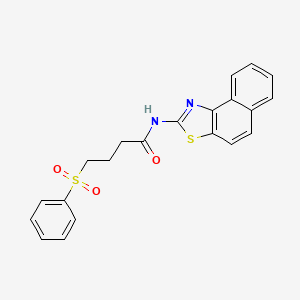 molecular formula C21H18N2O3S2 B2499979 N-(naphtho[1,2-d]thiazol-2-yl)-4-(phenylsulfonyl)butanamide CAS No. 899988-81-9
