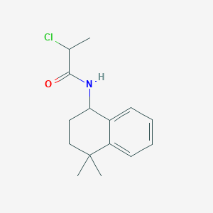 molecular formula C15H20ClNO B2499988 2-Chloro-N-(4,4-dimethyl-2,3-dihydro-1H-naphthalen-1-yl)propanamide CAS No. 2411270-14-7