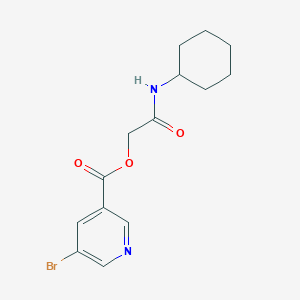 molecular formula C14H17BrN2O3 B2499995 2-(cyclohexylamino)-2-oxoethyl 5-bromonicotinate CAS No. 380486-14-6