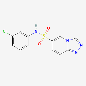 molecular formula C12H9ClN4O2S B2500007 N-(3-chlorophenyl)-[1,2,4]triazolo[4,3-a]pyridine-6-sulfonamide CAS No. 1251633-41-6
