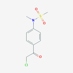 molecular formula C10H12ClNO3S B2500013 N-[4-(2-chloroacetyl)phenyl]-N-methylmethanesulfonamide CAS No. 851398-37-3