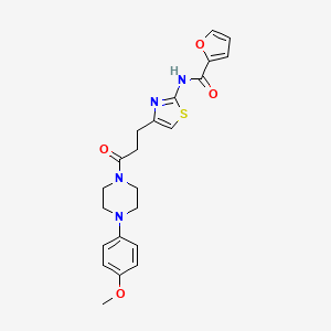 N-(4-(3-(4-(4-methoxyphenyl)piperazin-1-yl)-3-oxopropyl)thiazol-2-yl)furan-2-carboxamide