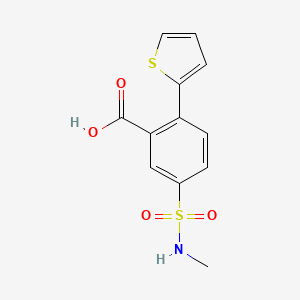 5-(Methylsulfamoyl)-2-(thiophen-2-yl)benzoic acid