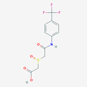 2-({2-Oxo-2-[4-(trifluoromethyl)anilino]ethyl}sulfinyl)acetic acid