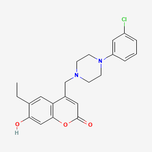 4-[[4-(3-Chlorophenyl)piperazin-1-yl]methyl]-6-ethyl-7-hydroxychromen-2-one
