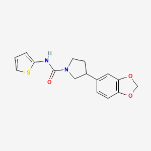3-(benzo[d][1,3]dioxol-5-yl)-N-(thiophen-2-yl)pyrrolidine-1-carboxamide