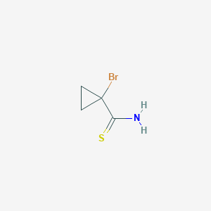 molecular formula C4H6BrNS B2500033 1-Bromocyclopropane-1-carbothioamide CAS No. 1820683-24-6
