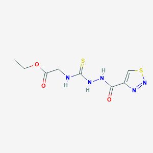 Ethyl 2-({[(1,2,3-thiadiazol-4-yl)formohydrazido]methanethioyl}amino)acetate