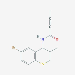 molecular formula C14H14BrNOS B2500050 N-(6-bromo-3-methyl-3,4-dihydro-2H-1-benzothiopyran-4-yl)but-2-ynamide CAS No. 2094459-62-6