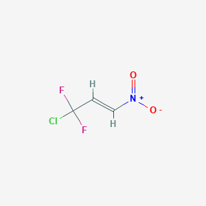 molecular formula C3H2ClF2NO2 B2500190 1-Nitro-3,3-difluoro-3-chloro-1-propene CAS No. 933994-00-4