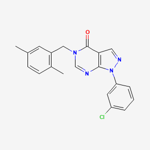 molecular formula C20H17ClN4O B2500203 1-(3-chlorophenyl)-5-[(2,5-dimethylphenyl)methyl]-1H,4H,5H-pyrazolo[3,4-d]pyrimidin-4-one CAS No. 895018-24-3