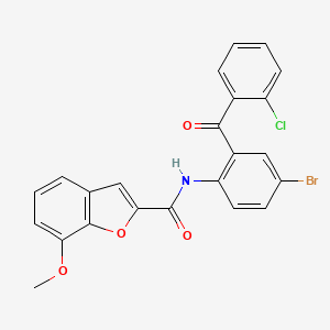 molecular formula C23H15BrClNO4 B2500206 N-[4-bromo-2-(2-chlorobenzoyl)phenyl]-7-methoxy-1-benzofuran-2-carboxamide CAS No. 921553-41-5