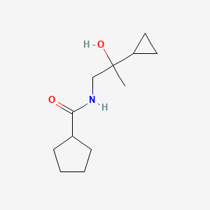 molecular formula C12H21NO2 B2500266 N-(2-cyclopropyl-2-hydroxypropyl)cyclopentanecarboxamide CAS No. 1286719-87-6