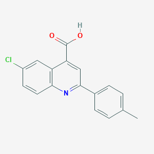 molecular formula C17H12ClNO2 B025003 6-Chloro-2-(4-methylphenyl)quinoline-4-carboxylic acid CAS No. 103914-61-0