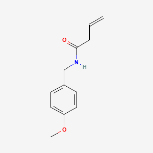 molecular formula C12H15NO2 B2500314 N-[(4-Methoxyphenyl)methyl]but-3-enamide CAS No. 1864060-85-4