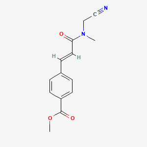 molecular formula C14H14N2O3 B2500319 methyl 4-[(E)-3-[cyanomethyl(methyl)amino]-3-oxoprop-1-enyl]benzoate CAS No. 1312004-42-4