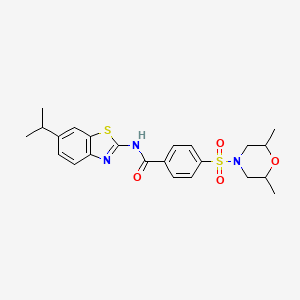 4-((2,6-dimethylmorpholino)sulfonyl)-N-(6-isopropylbenzo[d]thiazol-2-yl)benzamide