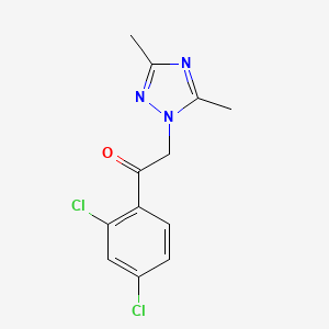 molecular formula C12H11Cl2N3O B2500342 1-(2,4-Dichlorophenyl)-2-(3,5-dimethyl-1H-1,2,4-triazol-1-yl)ethanone CAS No. 169773-36-8